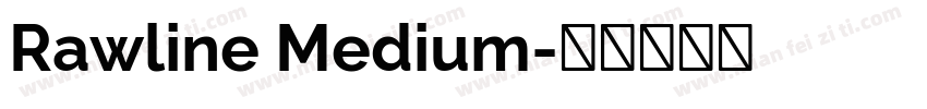 Rawline Medium字体转换